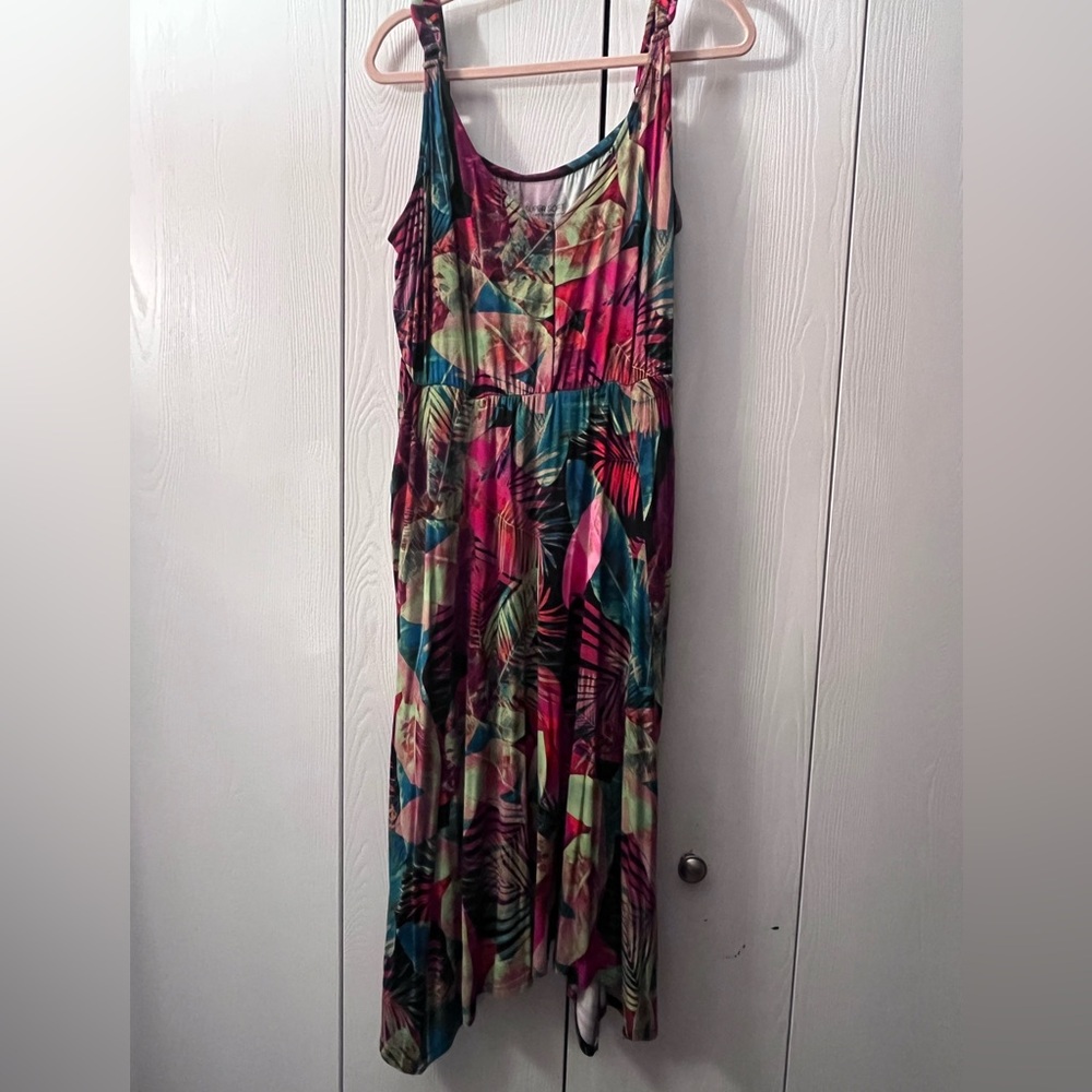 Torrid Pink and Blue Sleeveless Maxi Sundress